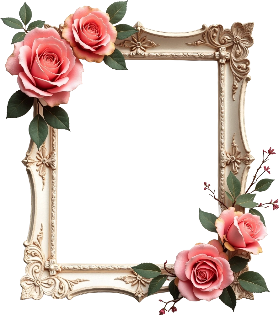 Elegant Rose Frame